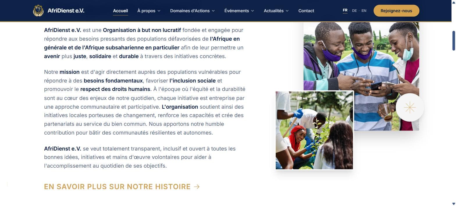 AfriDienst e.V. — Screen 2